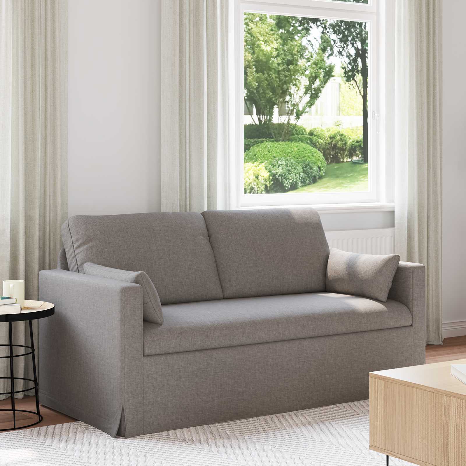 vidaXL Sofa Taupe 158 x 78 x 80 cm Stoff