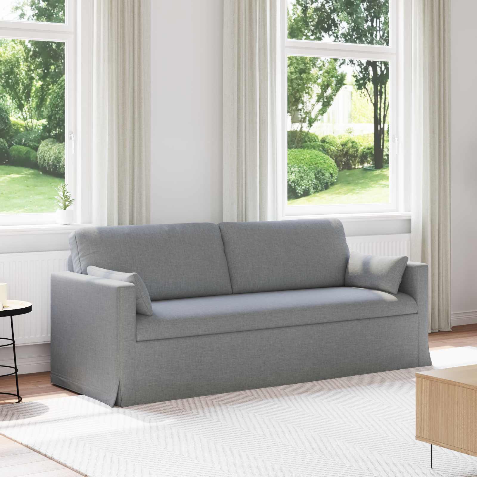 vidaXL Sofa 180cm Hellgrau Metall