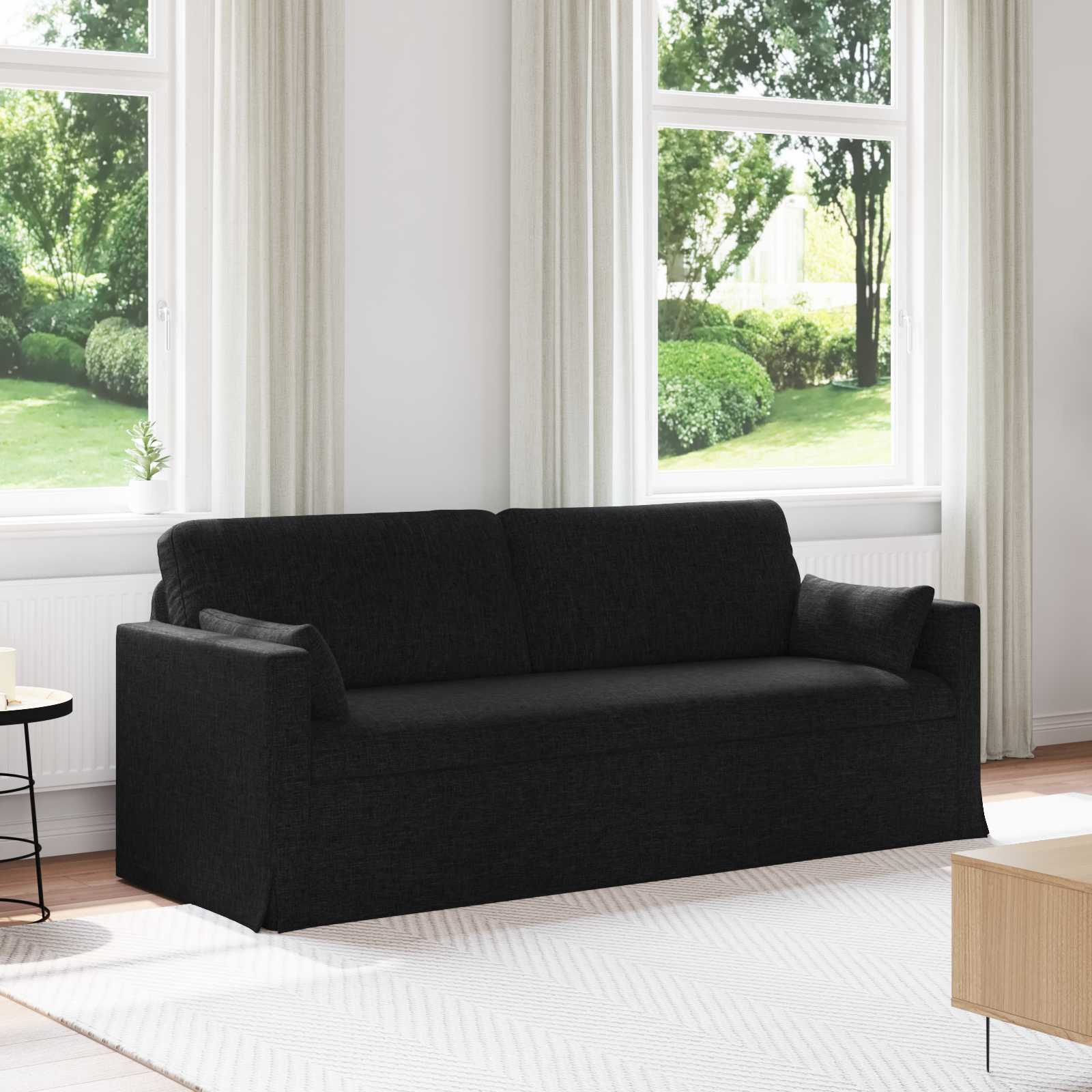 vidaXL Sofa 180cm Schwarz Metall