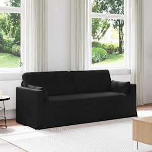 Pohovka Černá 198 x 78 x 80 cm textil - obrázek 1