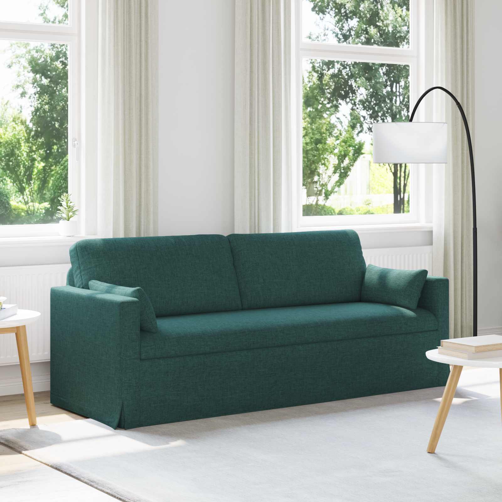 vidaXL Sofa Dunkelgrün 198 x 78 x 80 cm Stoff