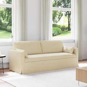 Pohovka Krémová 198 x 78 x 80 cm textil - obrázek 1