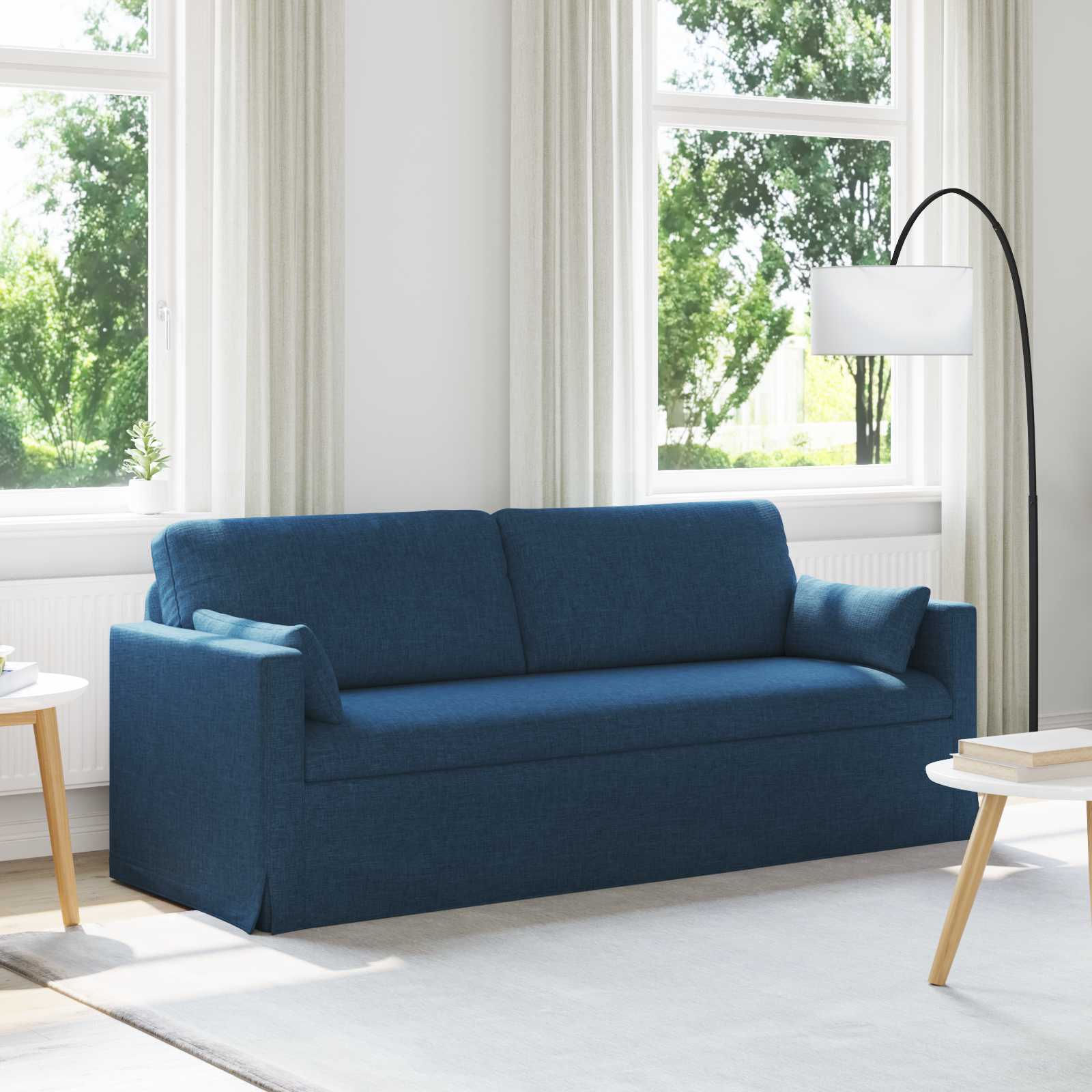 vidaXL Sofa 180cm Blau Metall