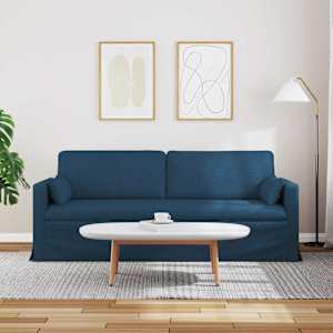 Pohovka Modrá 198 x 78 x 80 cm textil - obrázek 3