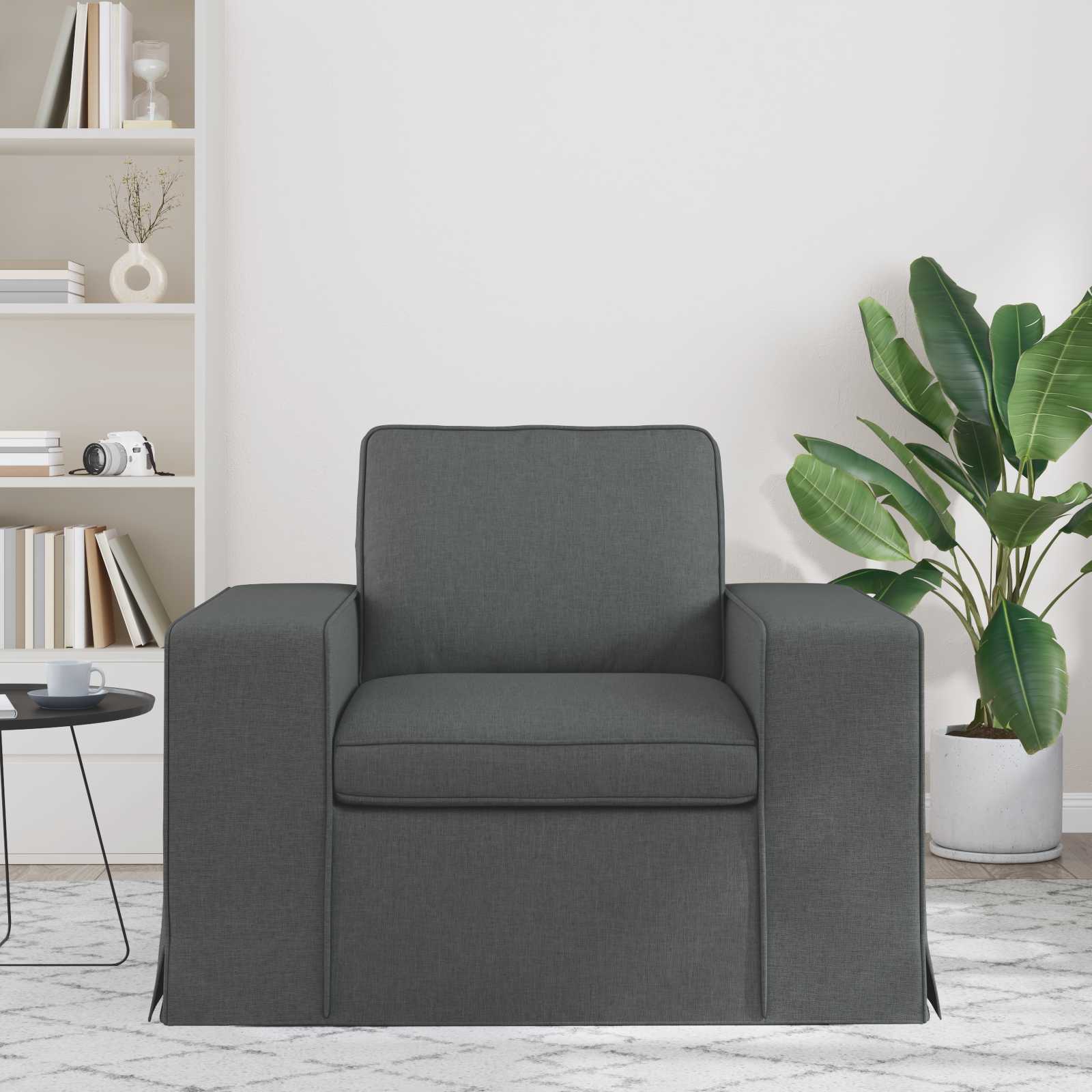 vidaXL Bank Donkergrijs 102 x 80 x 82 cm Metaal