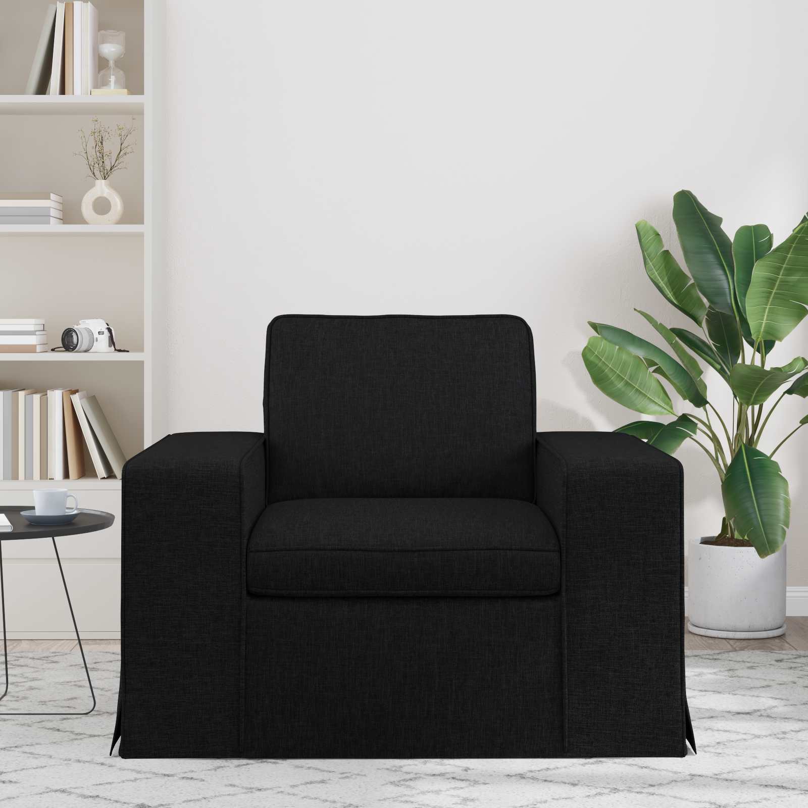 vidaXL Bank Zwart 102 x 80 x 82 cm Metaal