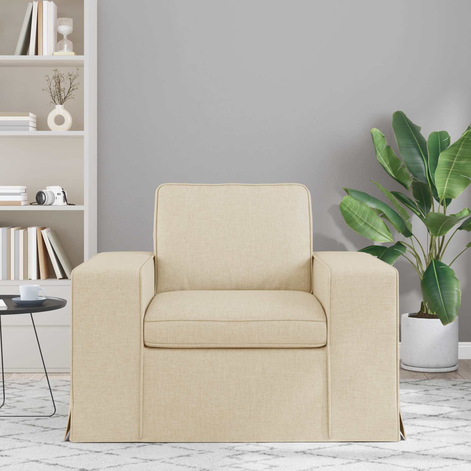 vidaXL Bank Cr&egrave;me 102 x 80 x 82 cm Metaal