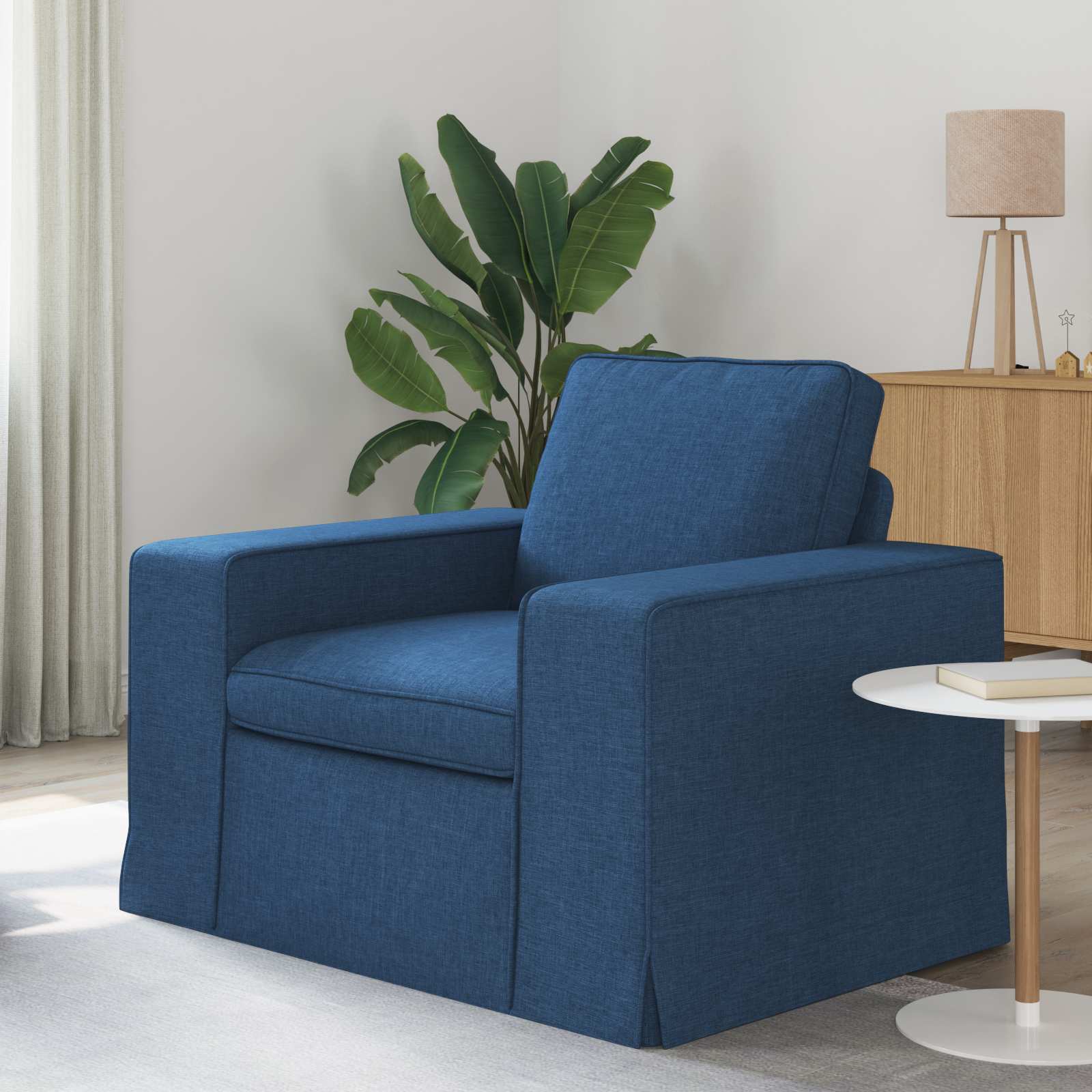 vidaXL Sofa 60cm Blau Metall
