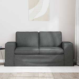 Pohovka Tmavě šedá 162 x 80 x 82 cm textil - obrázek 3