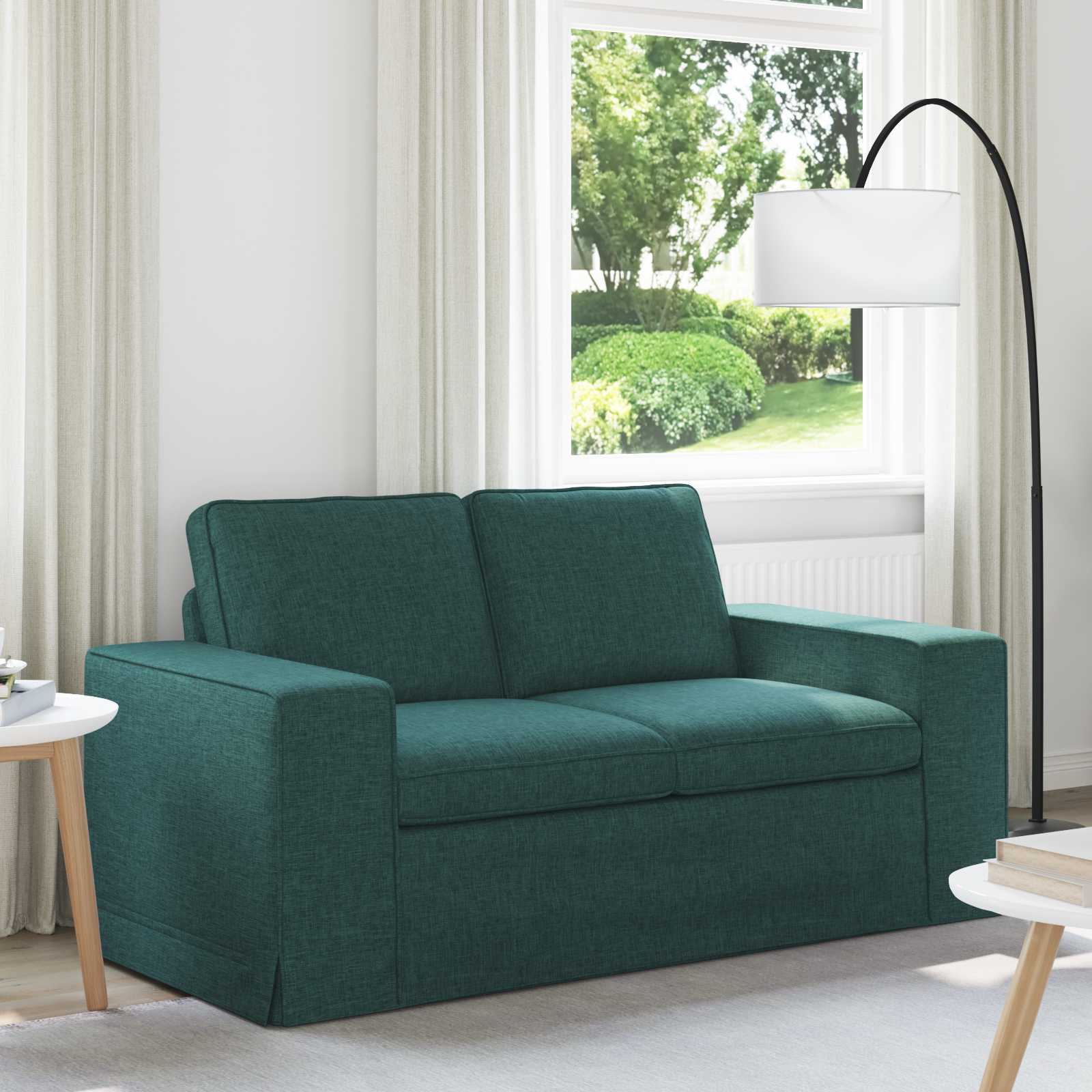 vidaXL Sofa 120cm Dunkelgrün Metall