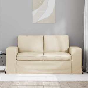 Pohovka Krémová 162 x 80 x 82 cm textil - obrázek 3