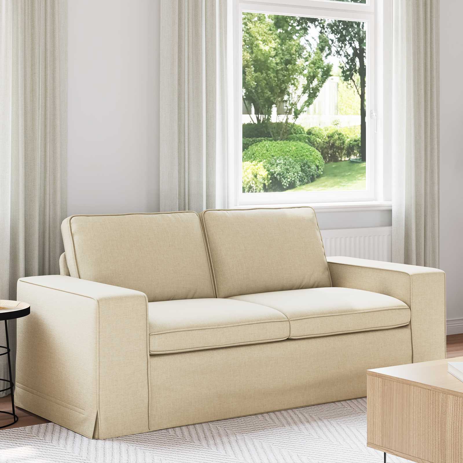 vidaXL Sofa Creme 182 x 80 x 82 cm Stoff