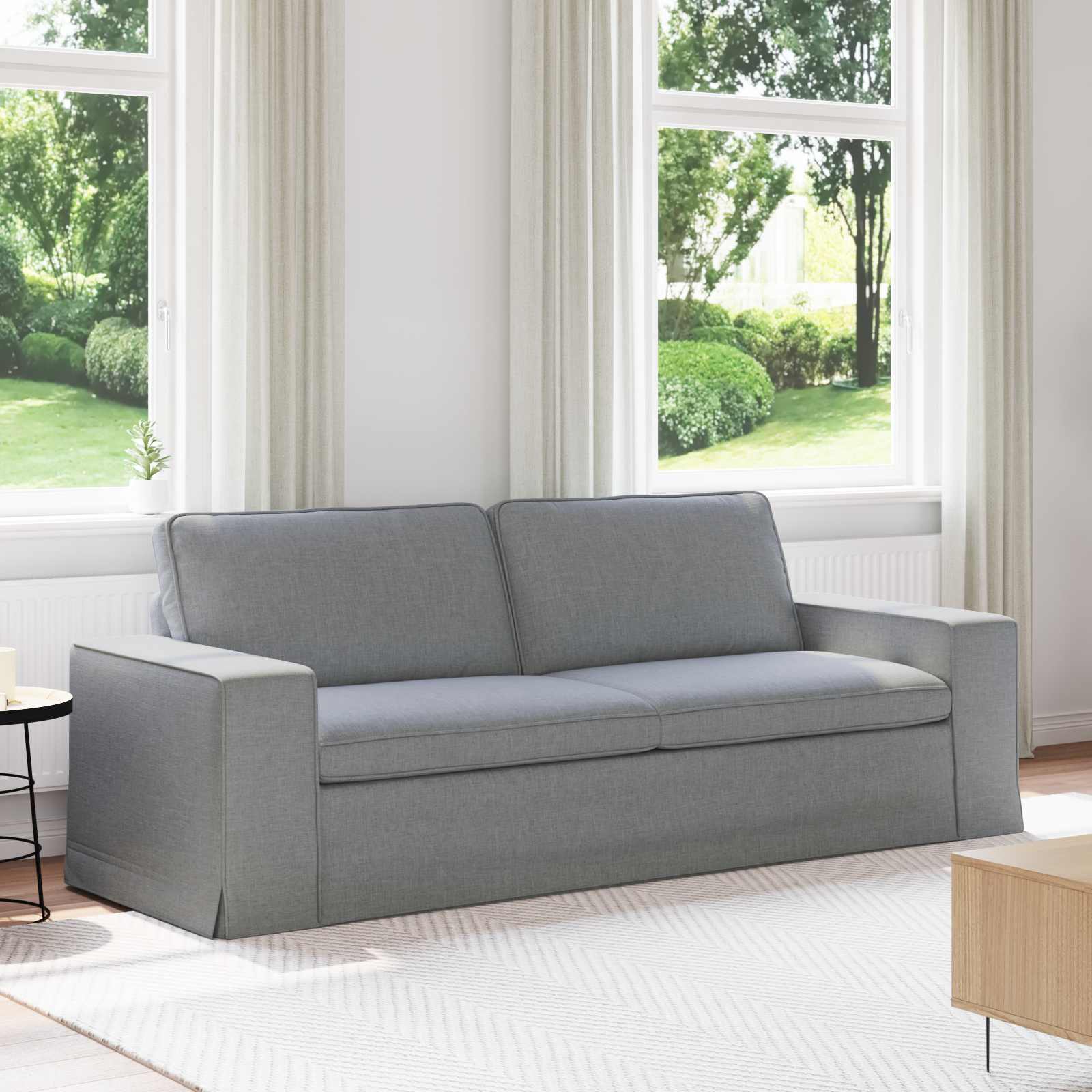 vidaXL Sofa Hellgrau 222 x 80 x 82 cm Stoff