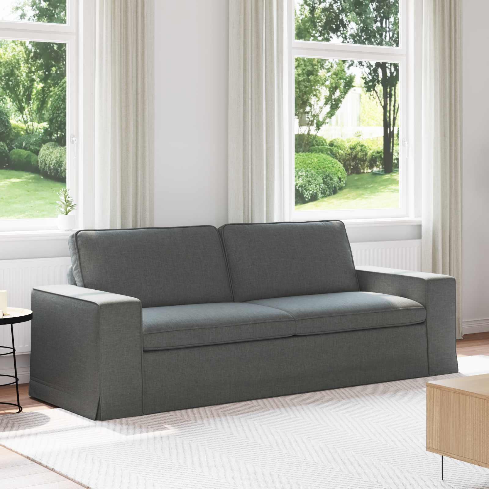 vidaXL Sofa Dunkelgrau 222 x 80 x 82 cm Stoff