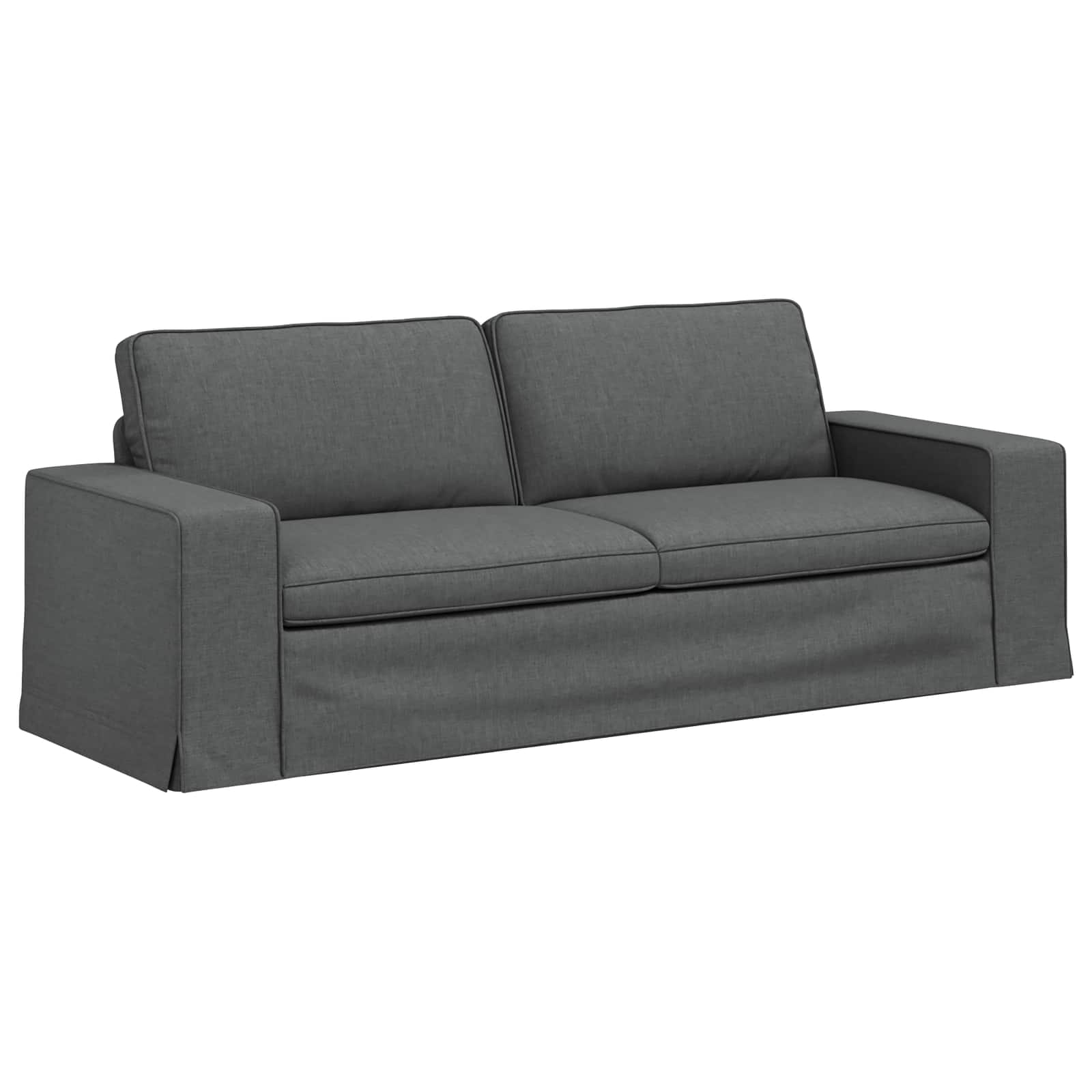 VidaXL Bank Donkergrijs 222 X 80 X 82 Cm Stof