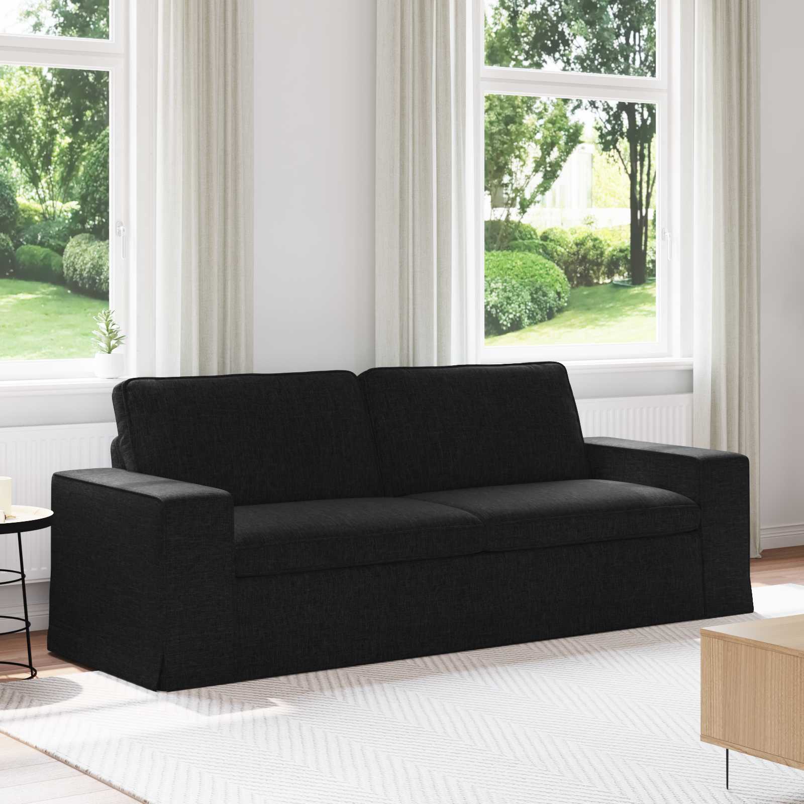 vidaXL Sofa 180cm Schwarz Metall