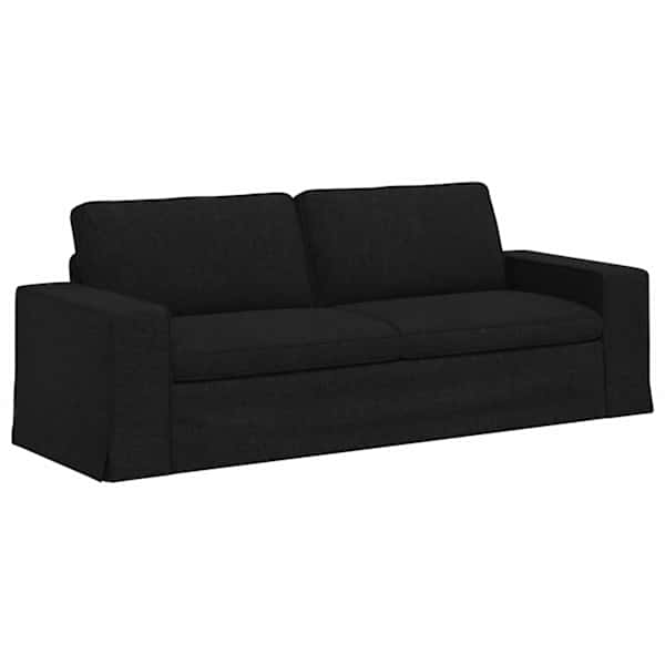 vidaXL Diivan Must 222 x 80 x 82 cm kangas