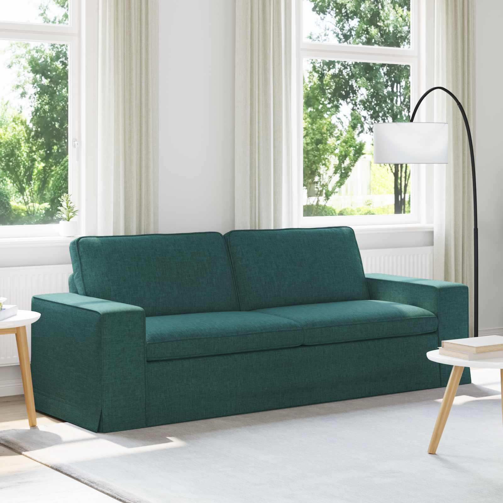 vidaXL Sofa 180cm Dunkelgrün Metall