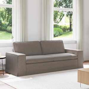 Pohovka Taupe 222 x 80 x 82 cm textil - obrázek 1