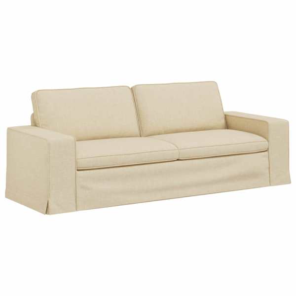 vidaXL Diivan cream 222 x 80 x 82 cm kangas