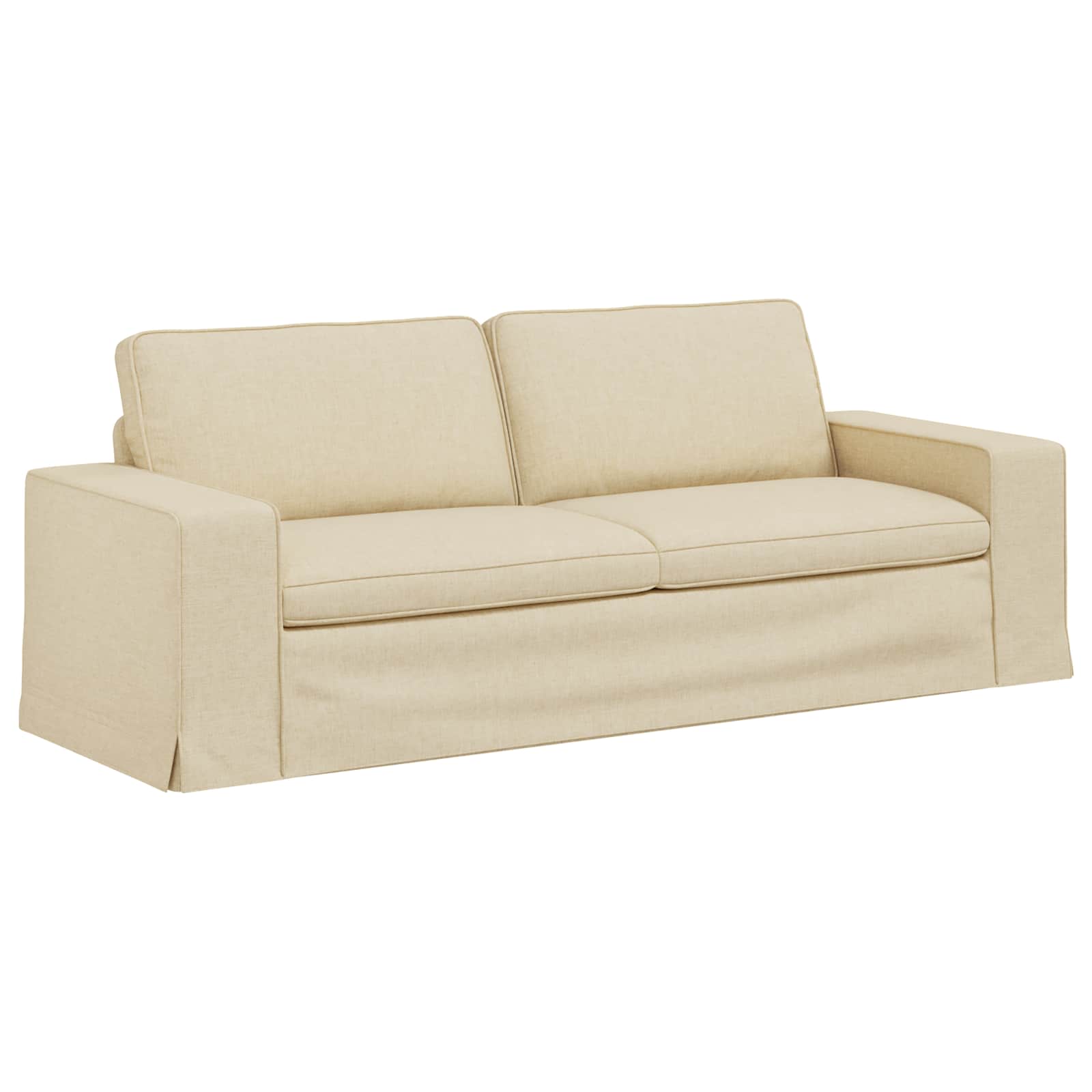 Thumbnail - vidaXL Sofa Creme Gesamtabmessungen: 222 x 80 x 82 cm (B x T x H) Samt