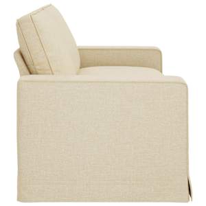 Pohovka Krémová 222 x 80 x 82 cm textil - obrázek 5