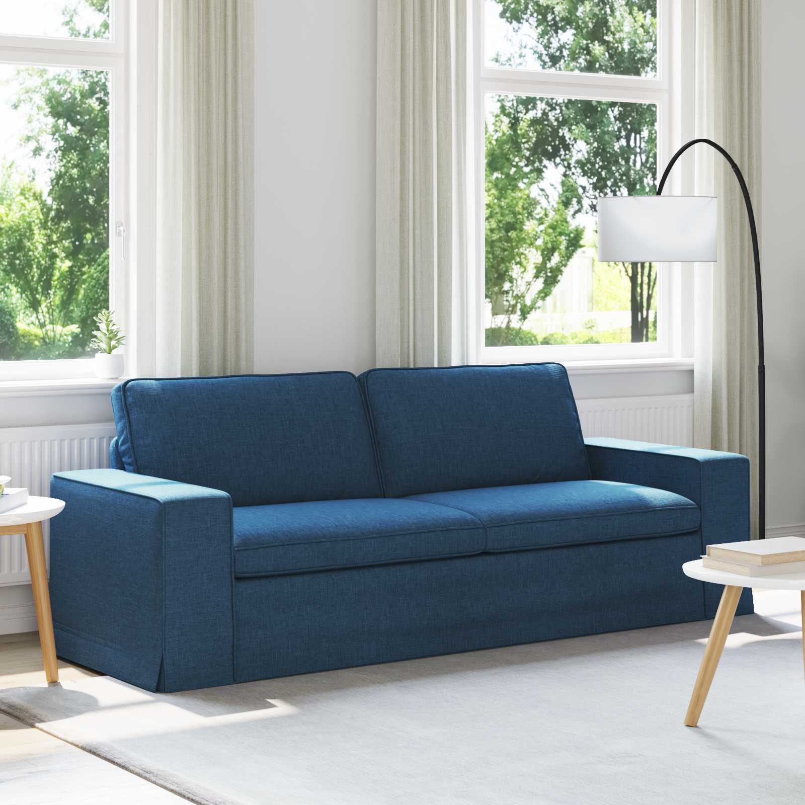 vidaXL Sofa Blau 222 x 80 x 82 cm Stoff