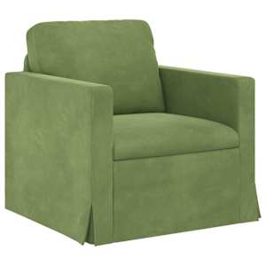 vidaXL Diivan Hele roheline 78 x 78 x 80 cm Samet