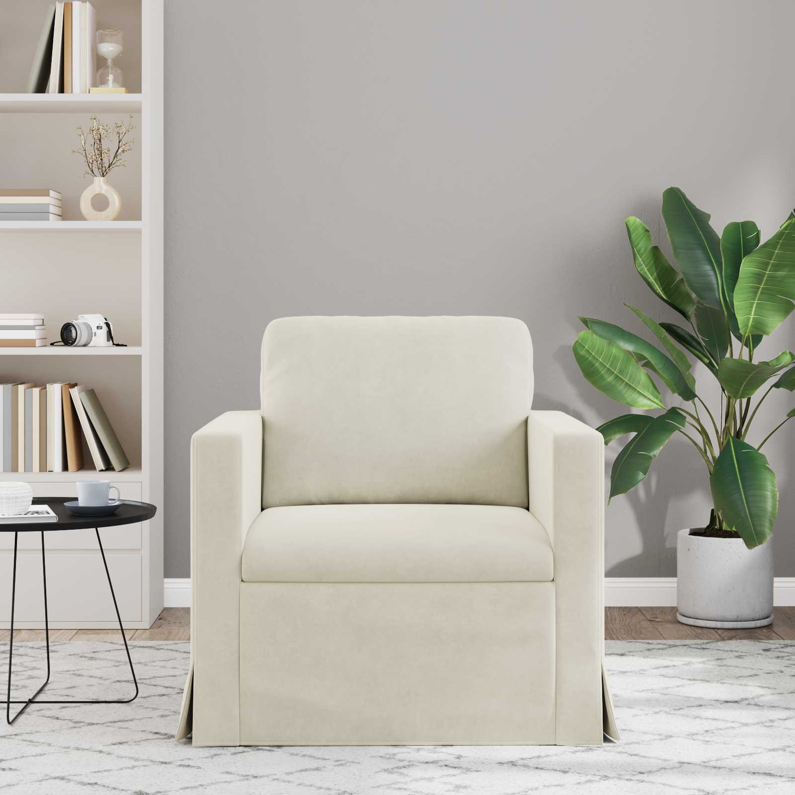 Thumbnail - vidaXL Sofa Creme 78 x 78 x 80 cm Samt