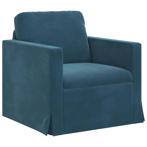 vidaXL Diivan Sinine 78 x 78 x 80 cm Samet