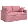 vidaXL Diivan Roosa 138 x 78 x 80 cm Samet