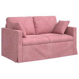 vidaXL Diivan Roosa 138 x 78 x 80 cm Samet
