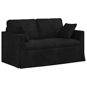 vidaXL Diivan Must 138 x 78 x 80 cm Samet