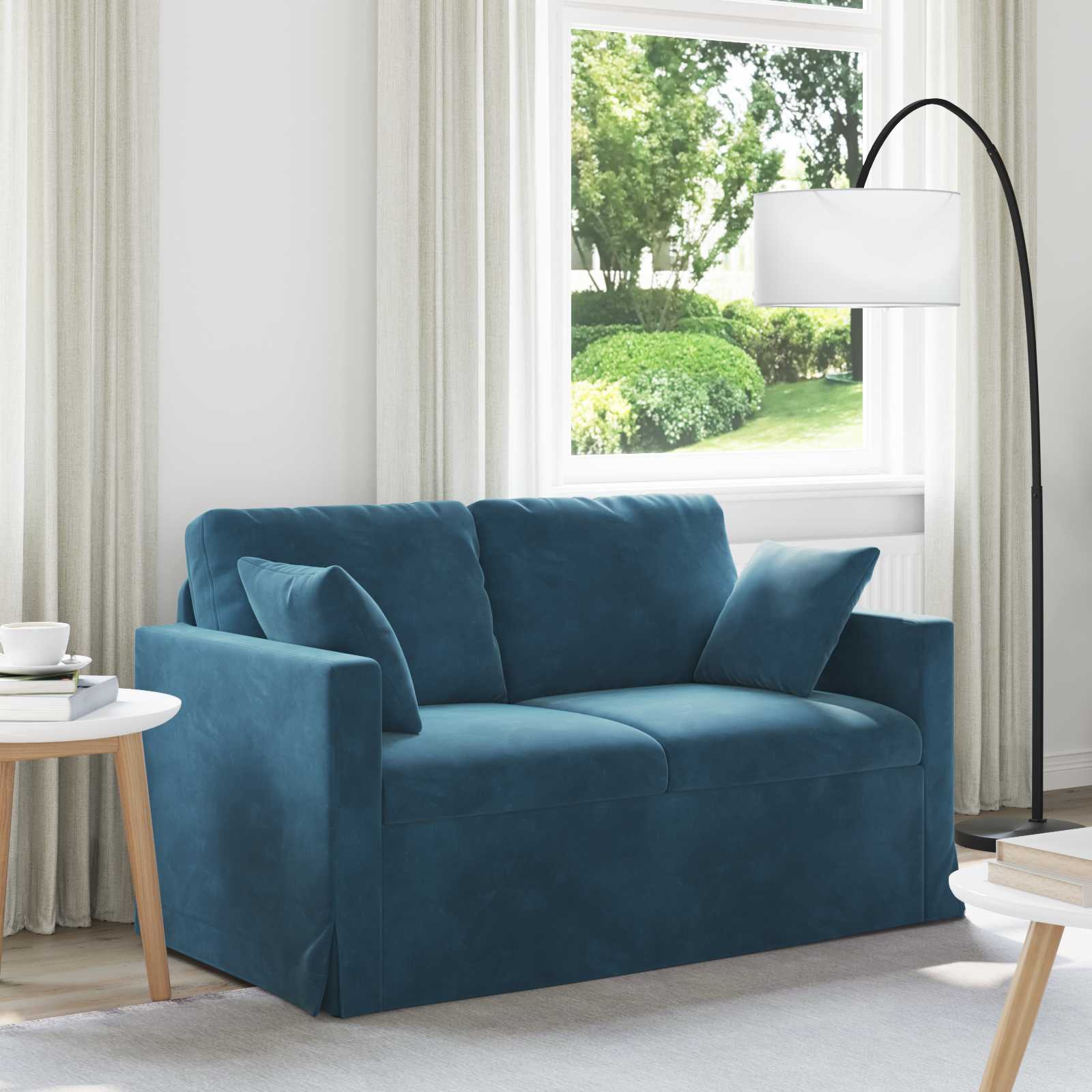 vidaXL Sofa Blau 138 x 78 x 80 cm Samt