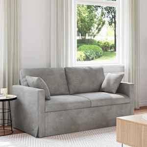 Kavč Svetlo siva 158 x 78 x 80 cm Žamet