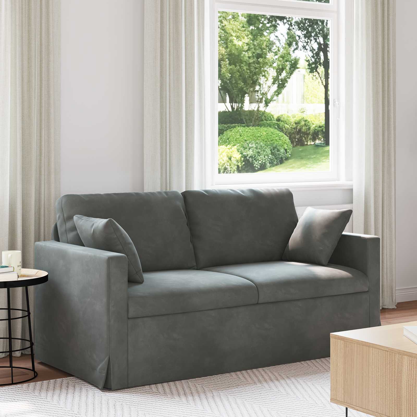 vidaXL Sofa Dunkelgrau 158 x 78 x 80 cm Samt