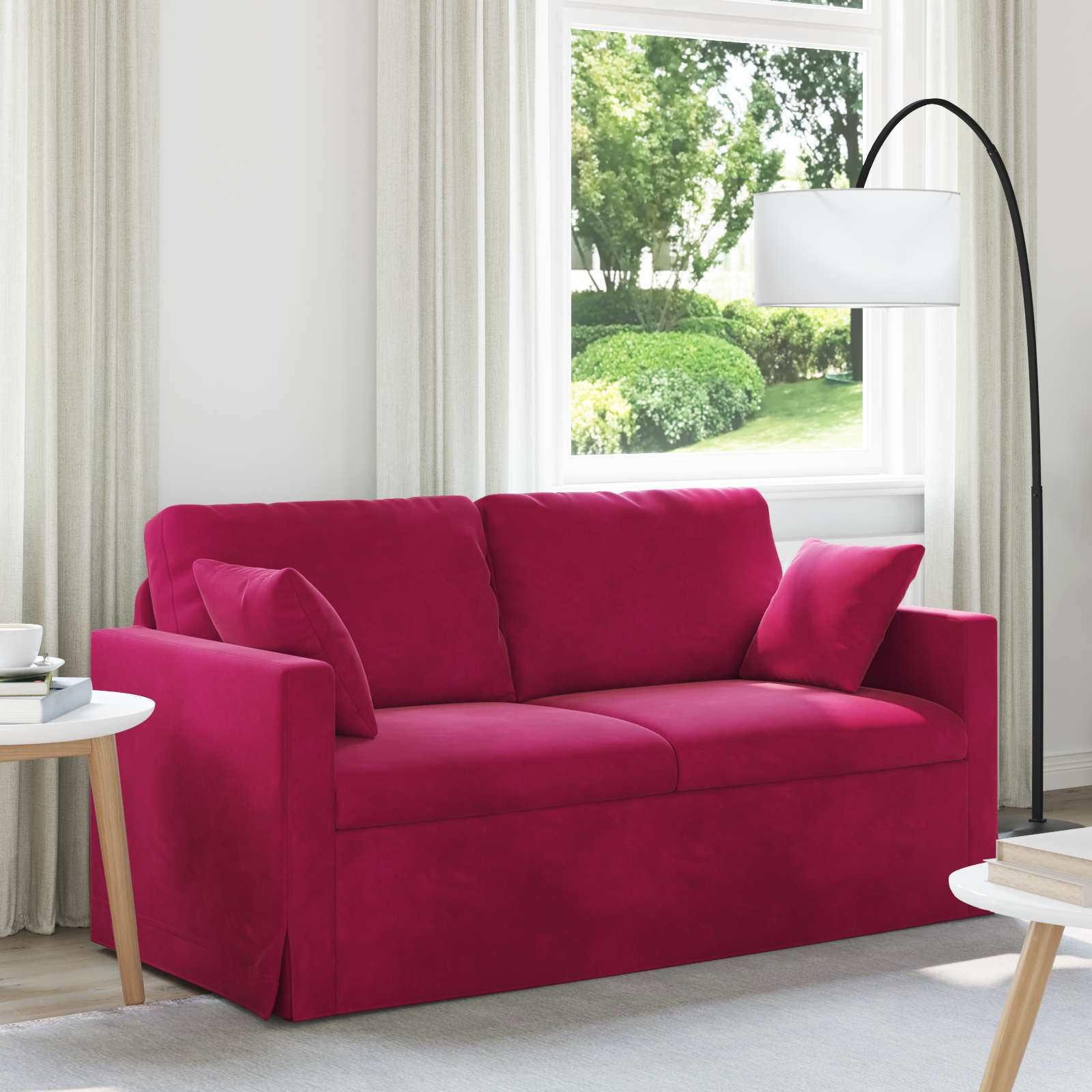 vidaXL Sofa Weinrot 158 x 78 x 80 cm Samt
