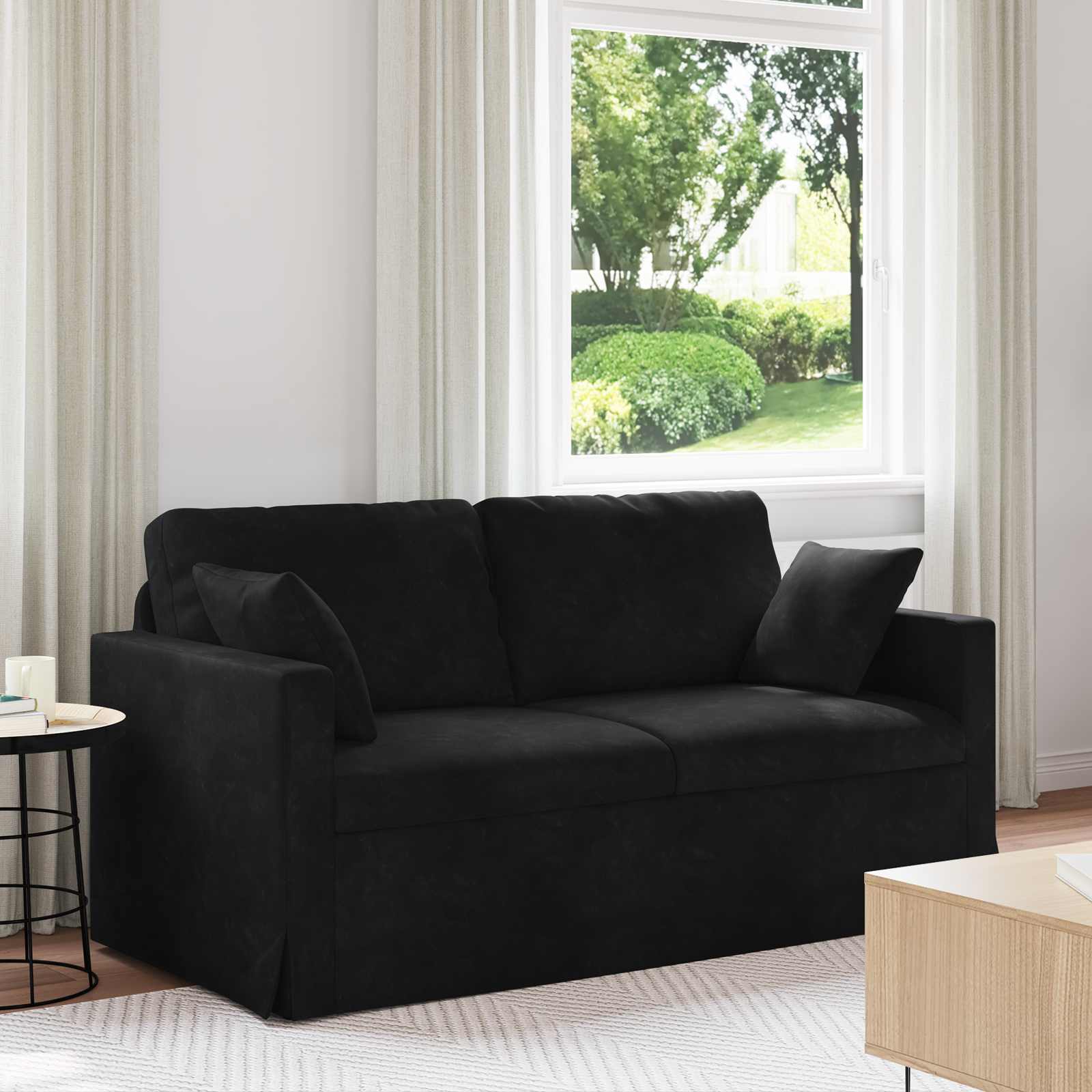 vidaXL Sofa Schwarz 158 x 78 x 80 cm Samt