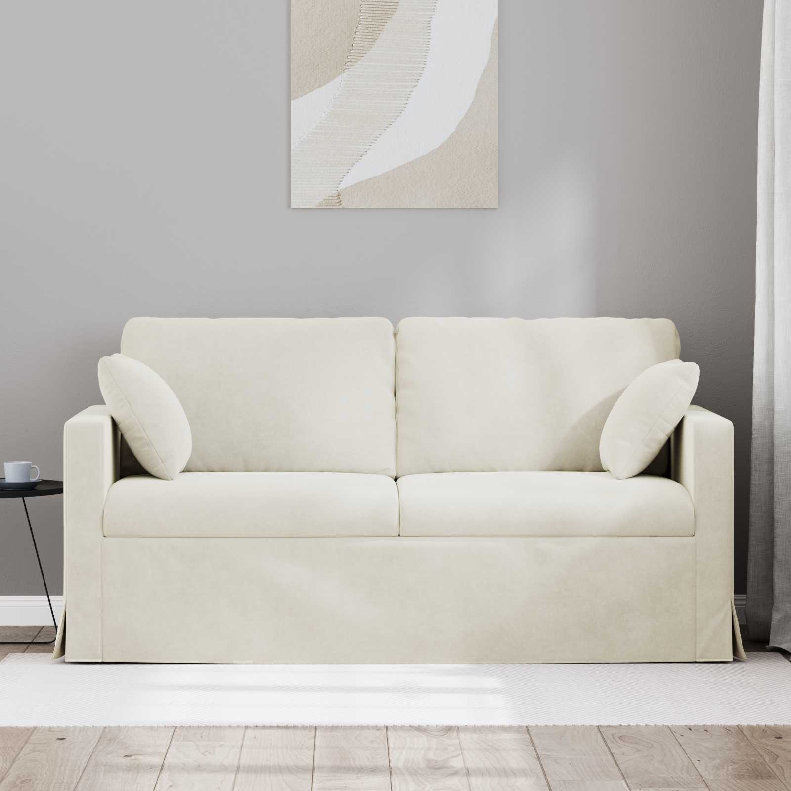 Thumbnail - vidaXL Sofa Creme 158 x 78 x 80 cm Samt