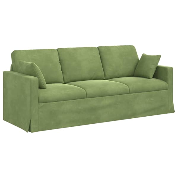vidaXL Diivan Hele roheline 198 x 78 x 80 cm Samet