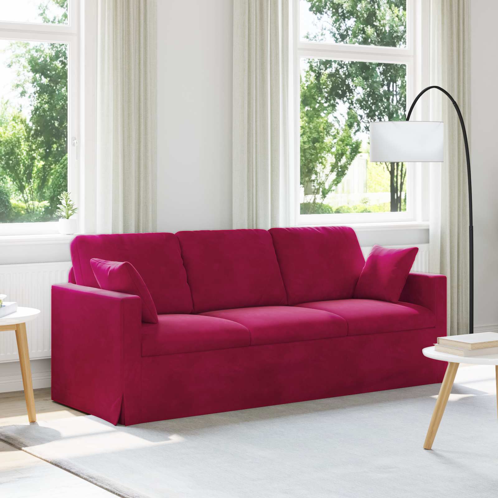 vidaXL Sofa Weinrot Gesamtabmessungen: 198 x 78 x 80 cm (B x T x H)