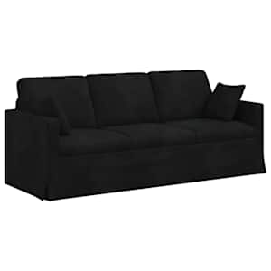 vidaXL Diivan Must 198 x 78 x 80 cm Samet