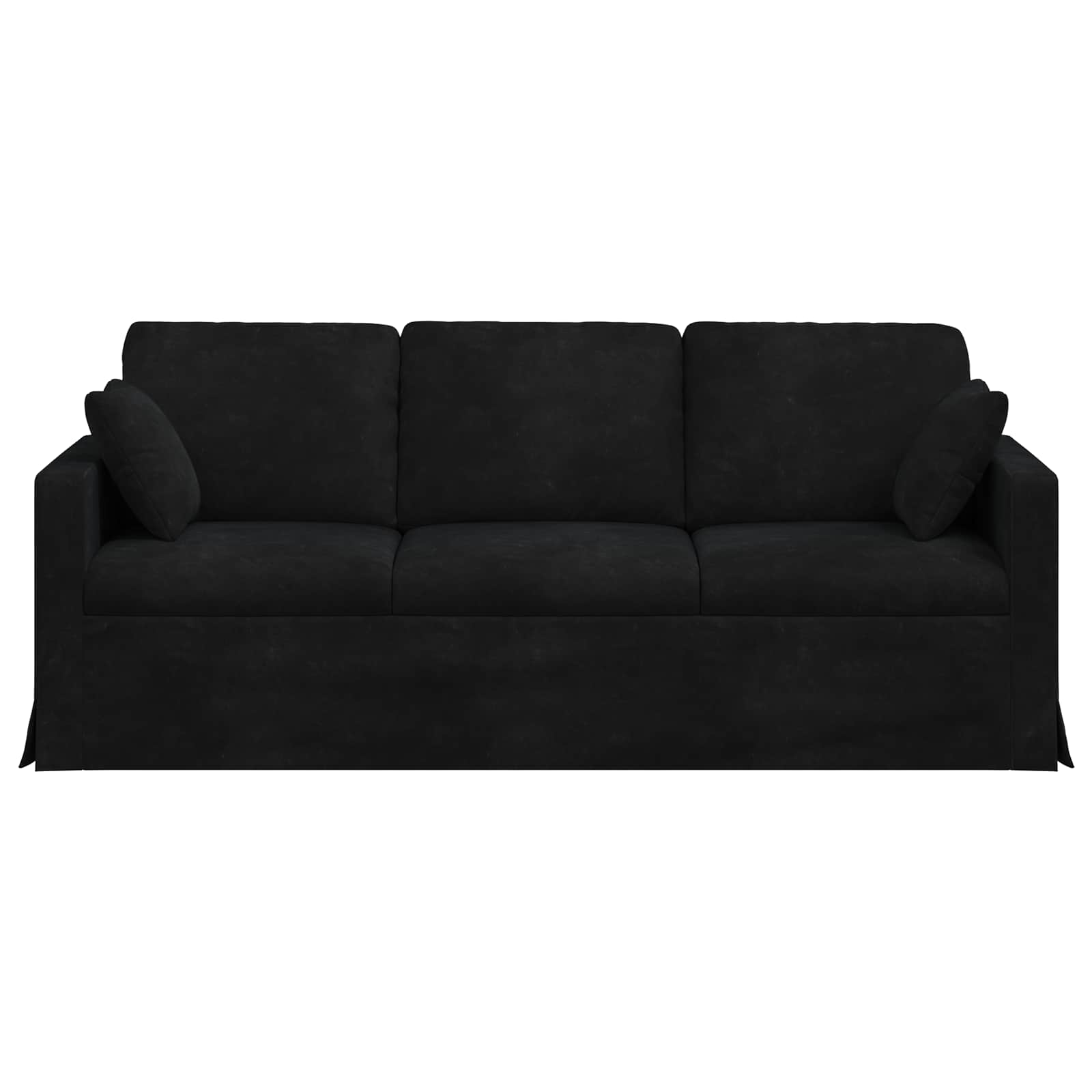 Kavč Črna Splošne dimenzije: 198 x 78 x 80 cm (Š x G x V) Žamet - slika 4