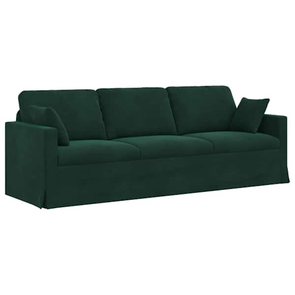 vidaXL Diivan Tume rohelise 228 x 78 x 80 cm Samet