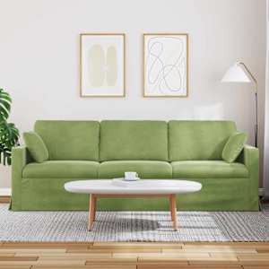 Pohovka Světlá zelená 228 x 78 x 80 cm samet - obrázek 3