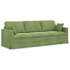 vidaXL Diivan Hele roheline 228 x 78 x 80 cm Samet
