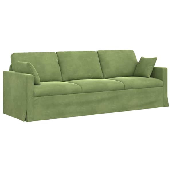 vidaXL Diivan Hele roheline 228 x 78 x 80 cm Samet