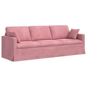 vidaXL Diivan Roosa 228 x 78 x 80 cm Samet
