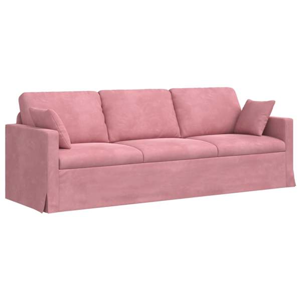 vidaXL Diivan Roosa 228 x 78 x 80 cm Samet
