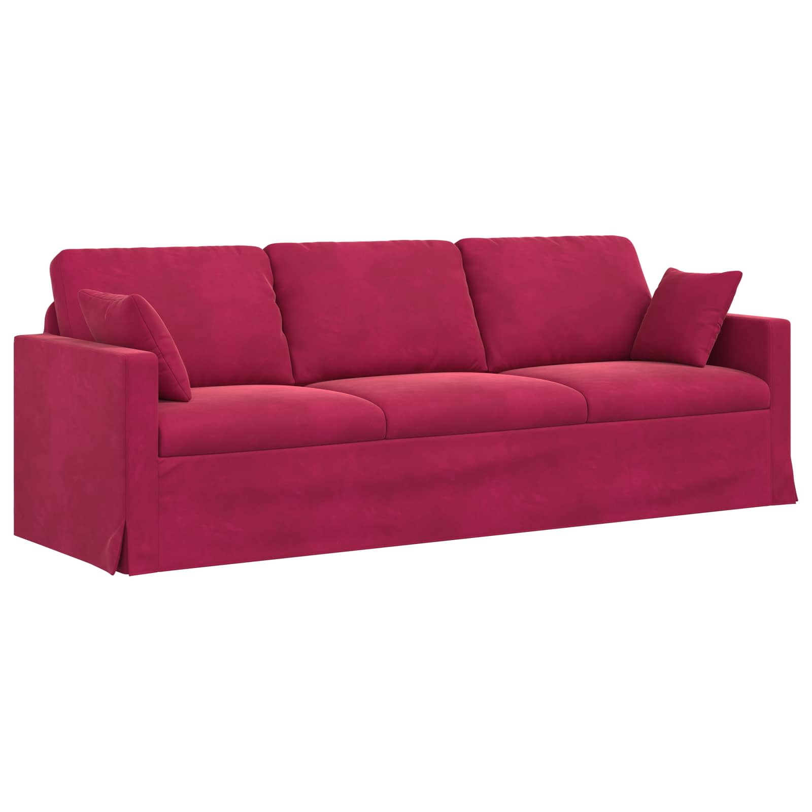 Thumbnail - vidaXL Sofa Weinrot 228 x 78 x 80 cm Samt
